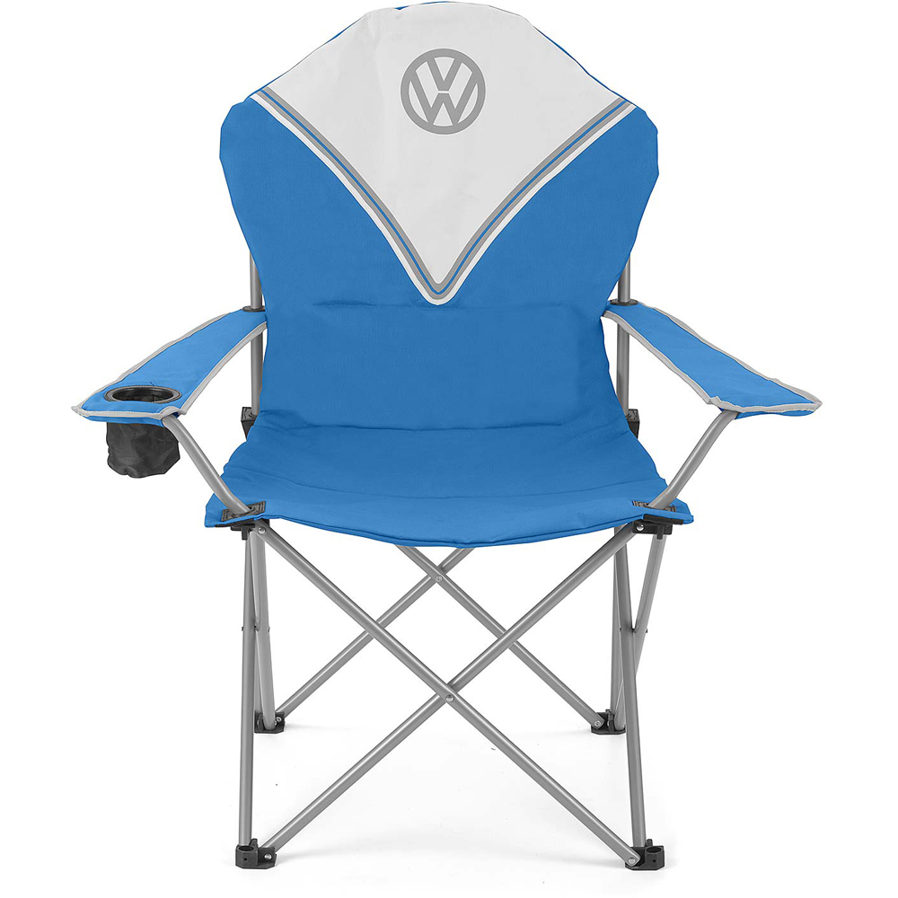 VW Dove Blue Deluxe Padded Folding Camping Chair Image 3