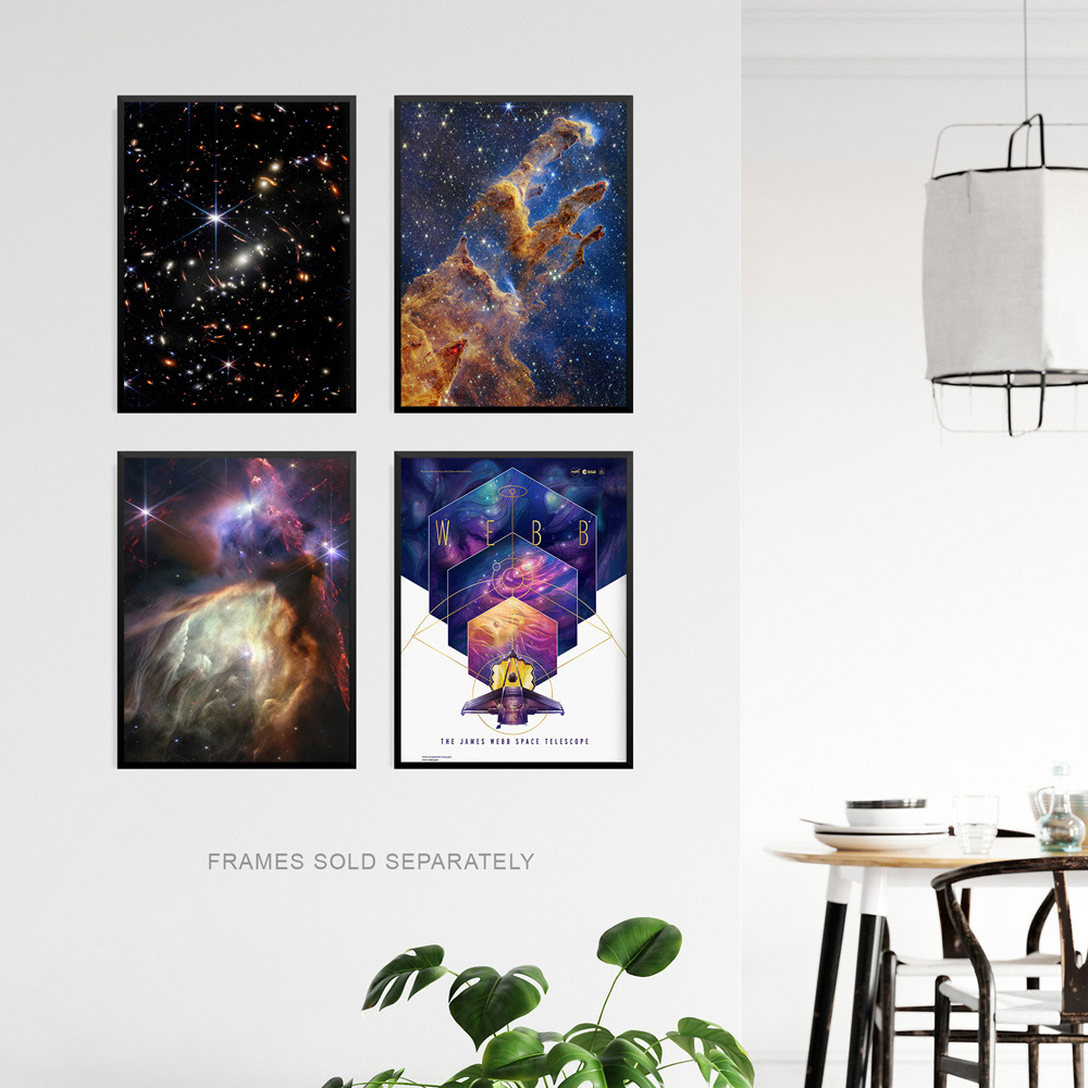 Artery8 NASA James Webb Space Telescope Rho Ophiuchi Pillars Wall Art Print 30 x 41cm 4 Pack Image 3