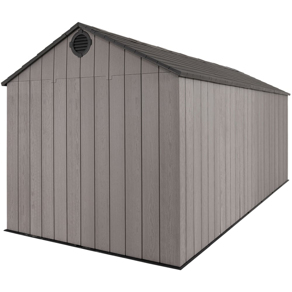 Lifetime Products 8 x 17.5ft Grey Outdoor Storage Shed Image 4
