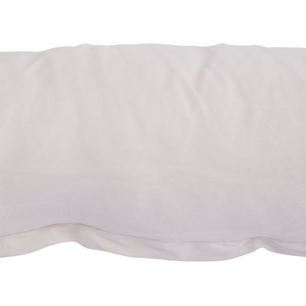 Living and Home White Chenille Wedge Headboard Pillow with Side Pocket 180 x 50cm Image 7