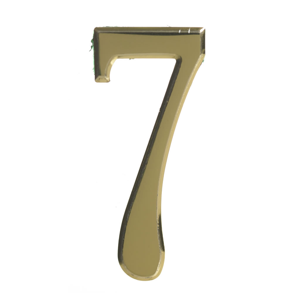 Wilko Self Adhesive Gold Effect Number 7 Sign Image