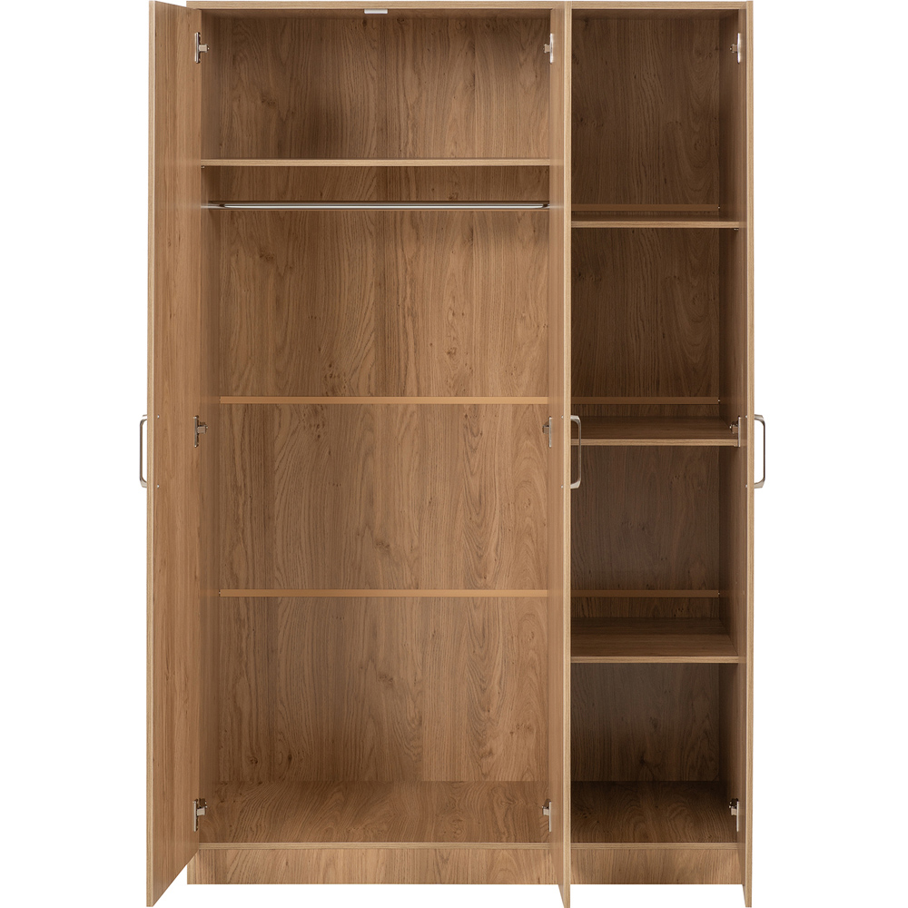 Seconique Dakota 3 Door Wardrobe Oak Effect Bedroom Furniture Set Image 6