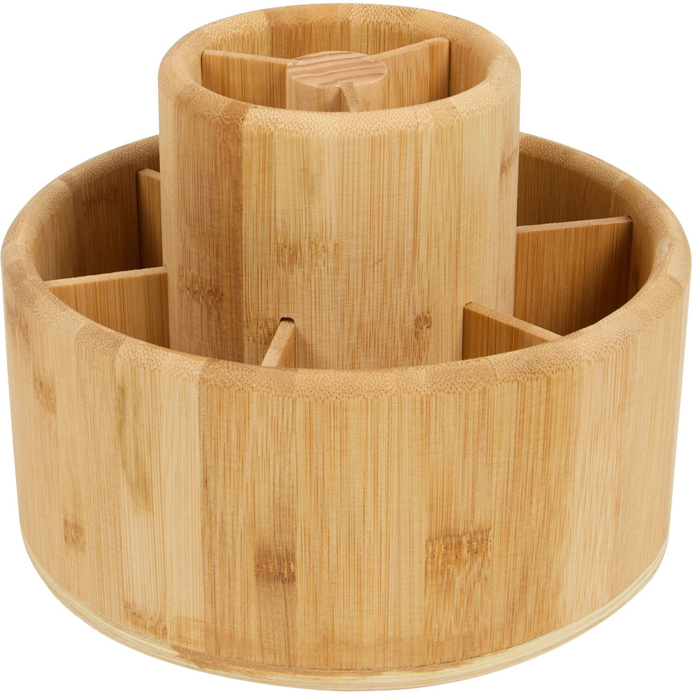 Bamboo Rotating Organiser Natural Image 3