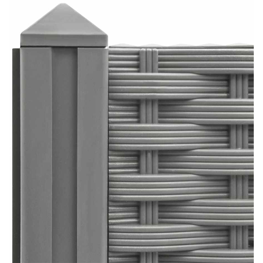 vidaXL Grey Polypropylene Small Square Raised Garden Bed 80 x 80 x 38cm Image 4