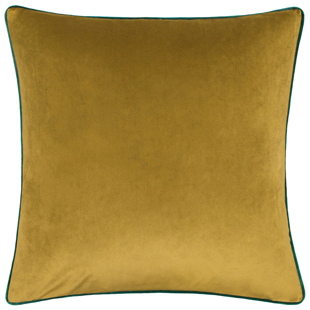 Paoletti Meridian Moss Emerald Velvet Cushion Image 1