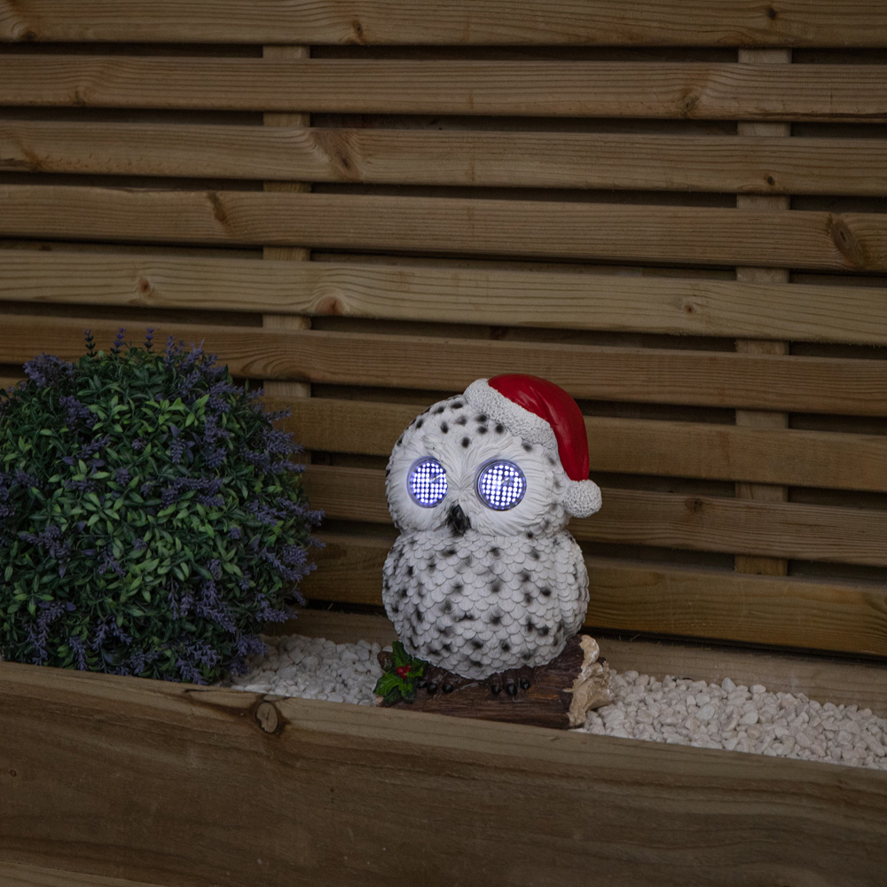 Samuel Alexander White LED Blinkin' Snowy Owl Outdoor Christmas Decoration 25cm Image 2