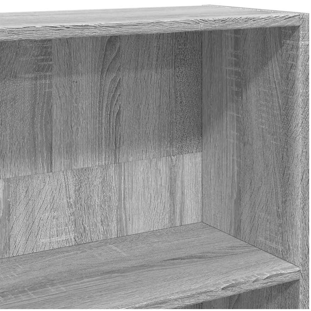 vidaXL 5 Shelf Grey Sonoma Tall Bookcase Image 7