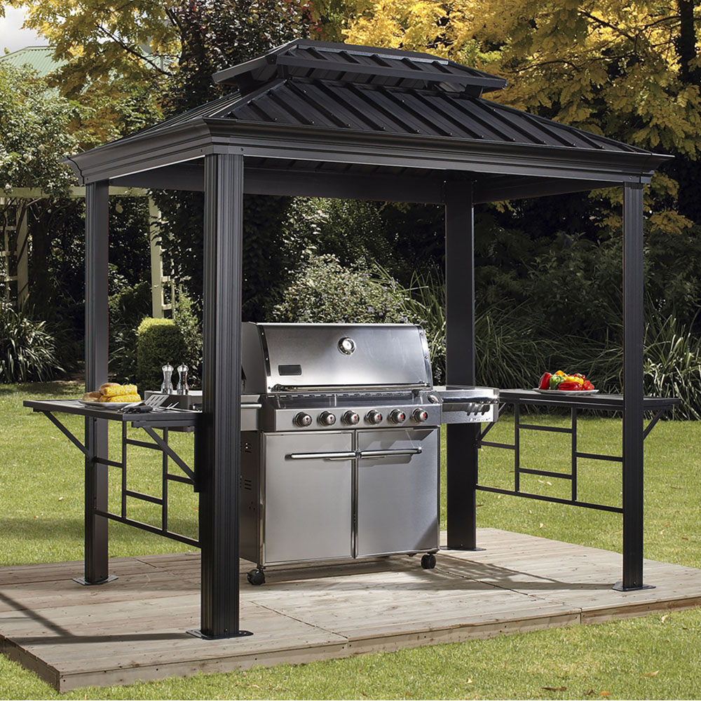Sojag Messina Grey BBQ Shelter Image 1