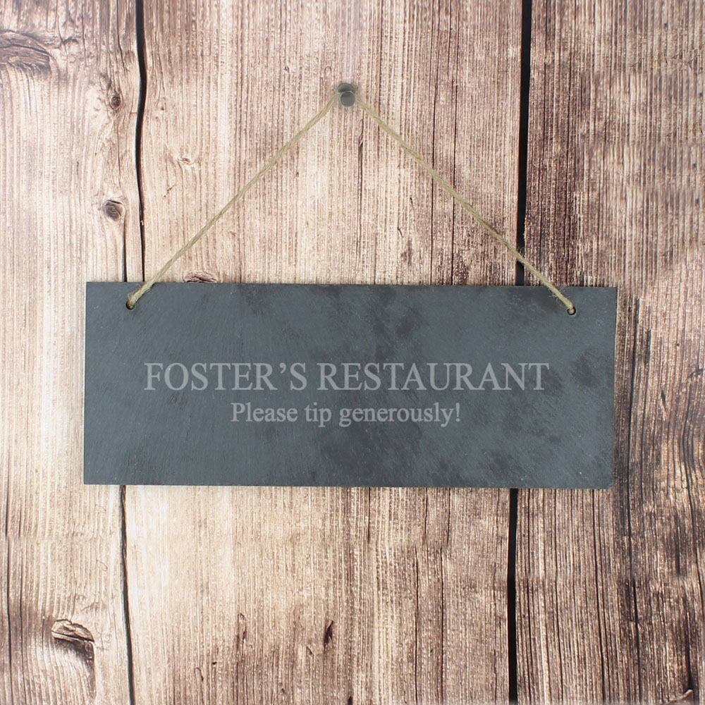 Personalised Memento Personalised Engraved Hanging Slate Plaque Image 2