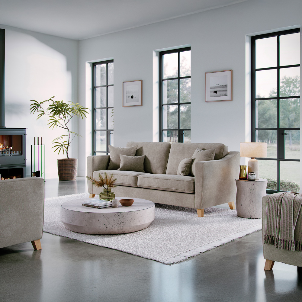 Marlon 2 Seater Large City Stone Sofa Image 3