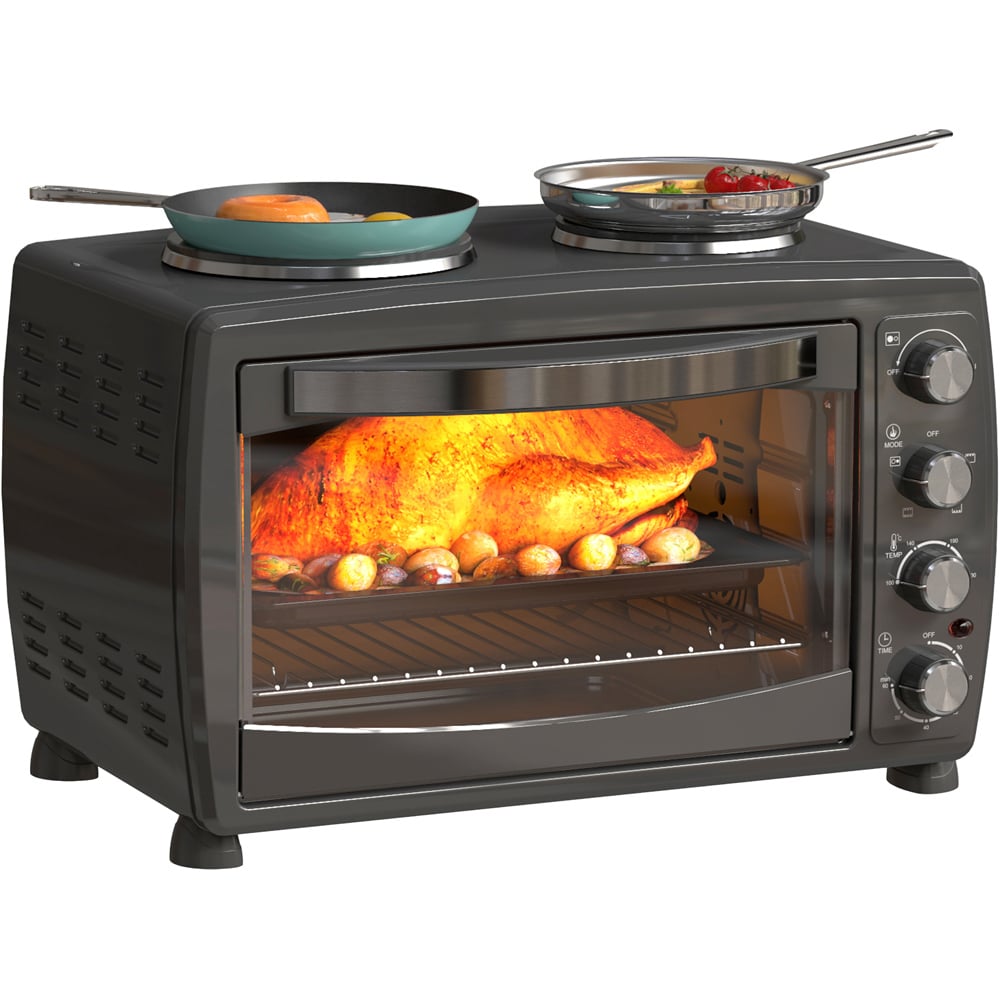 HOMCOM 800-199V70BK Black 36L Countertop Toaster Oven 2600W Image 1
