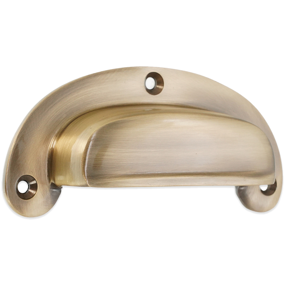 Spira Brass Traditional Antique Brass Cup Pull Drawer Handle Image 1