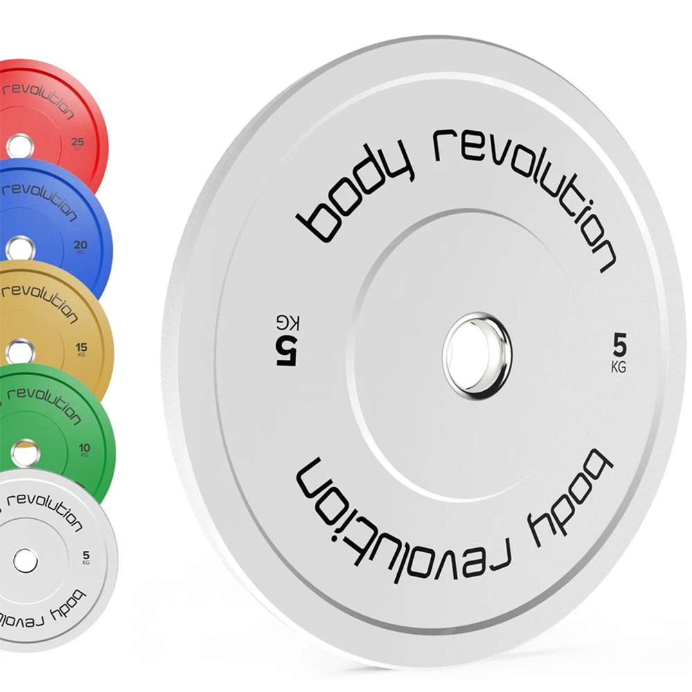 Body Revolution Olympic Green Bumper Plate Set 10kg 2 Pack Image 5