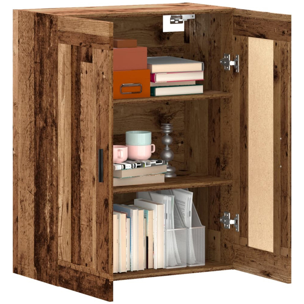 vidaXL 2 Door Brown Old Wood Wall Mounted Cabinet Image 3