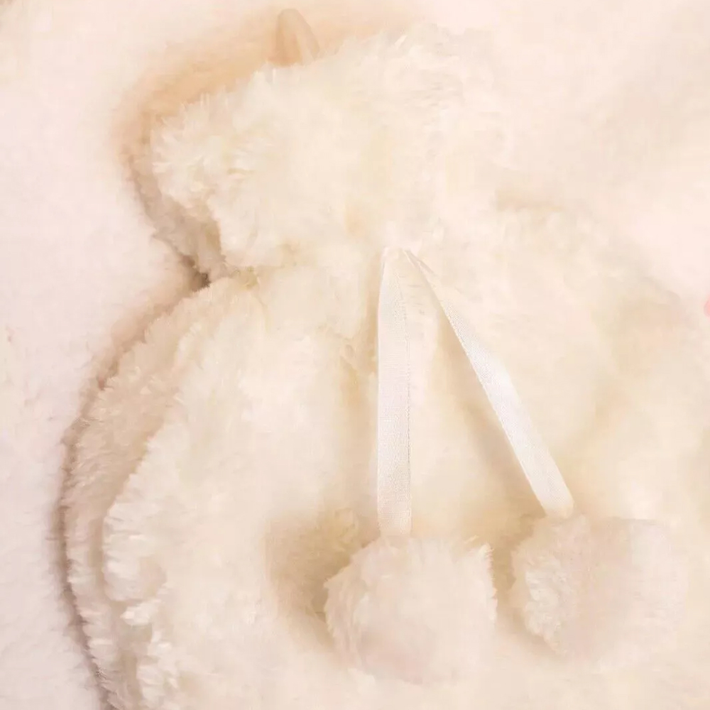 Marco Paul White Faux Fur Cover Bed Warmer Hot Water Bottle 2L Image 3