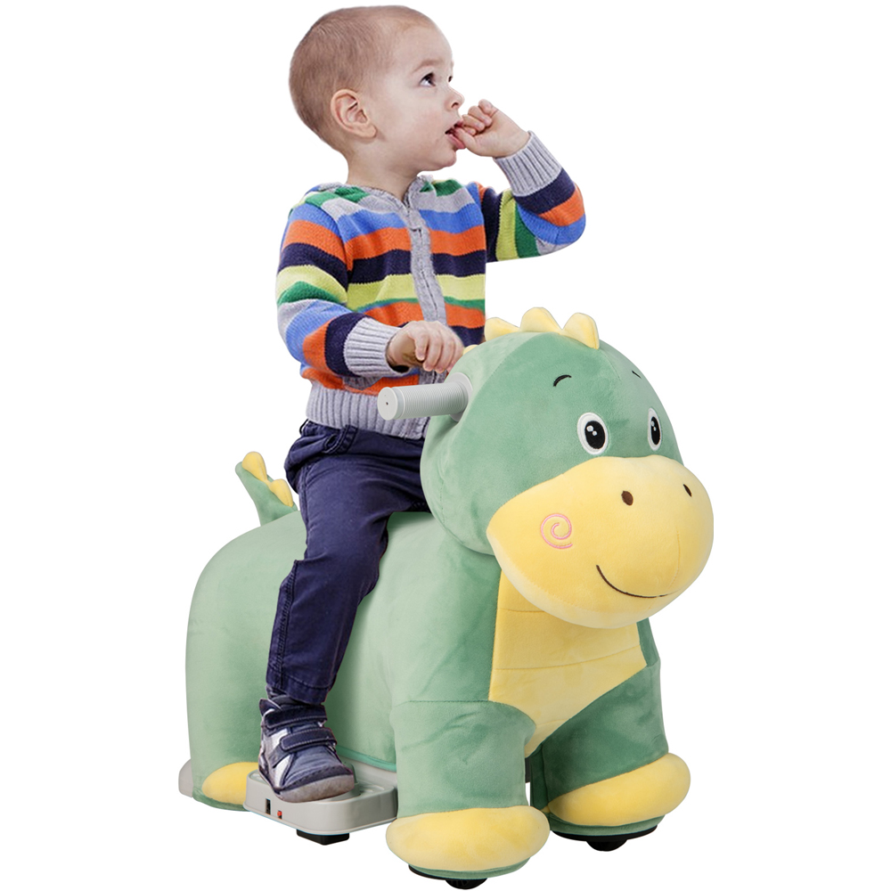 Costway Kids Green Electric Animal Ride On Toy with Music Function 6V Image 3