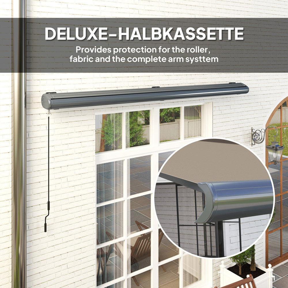 Outsunny 4 x 3m Light Grey Electric Retractable Awning Image 5