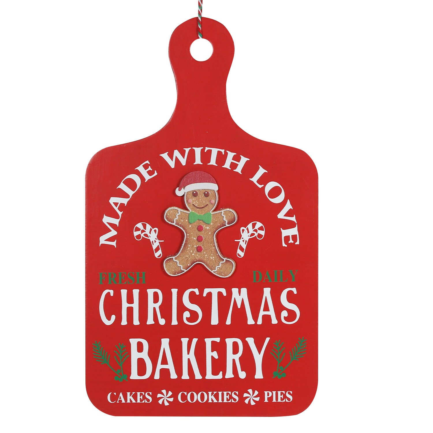 Gingerbread Hanging Board - Red Image