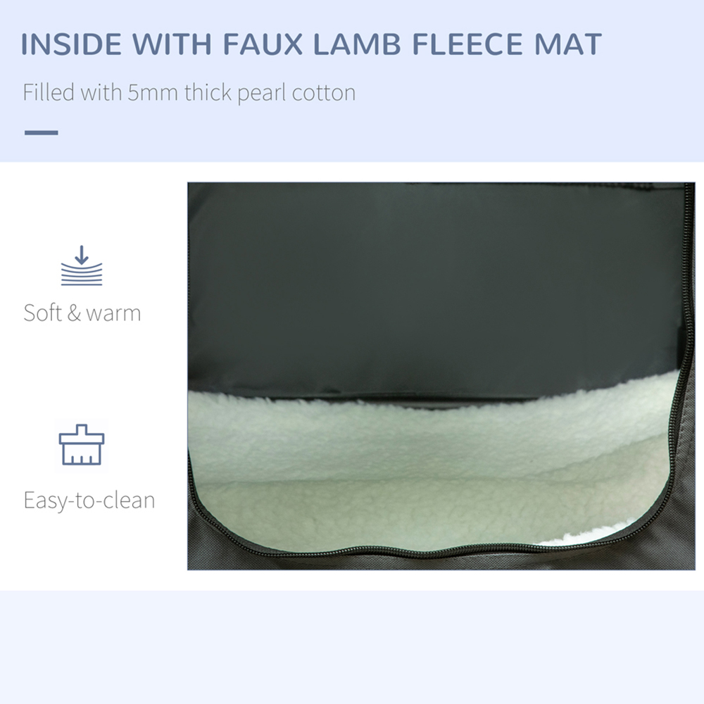 PawHut Grey Soft Side XS Dog Pet Carrier with Cushion Image 4