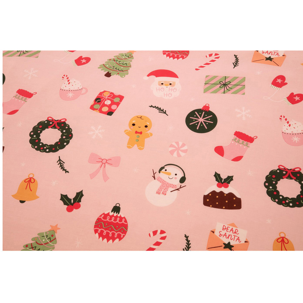 Dear Santa Duvet Set Pink Image 3