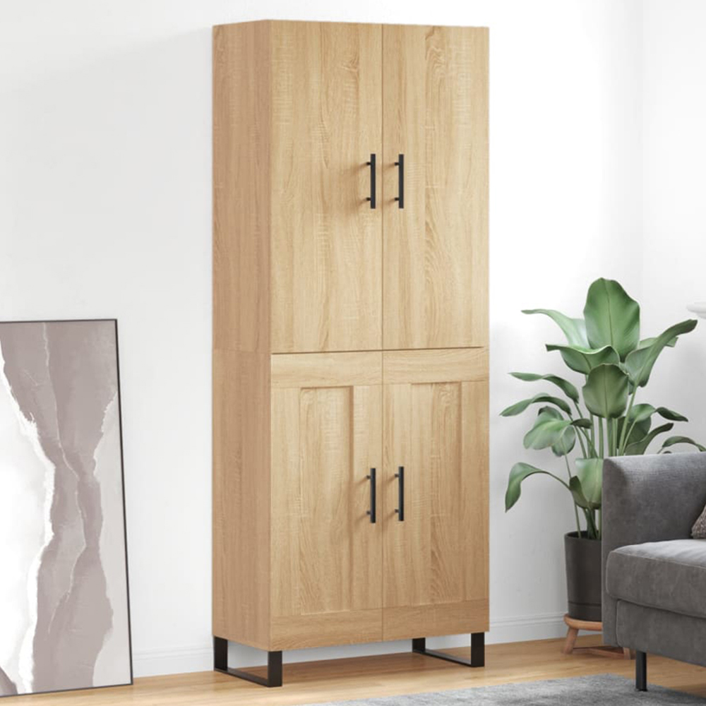vidaXL Brown Engineered Wood Highboard Image 1