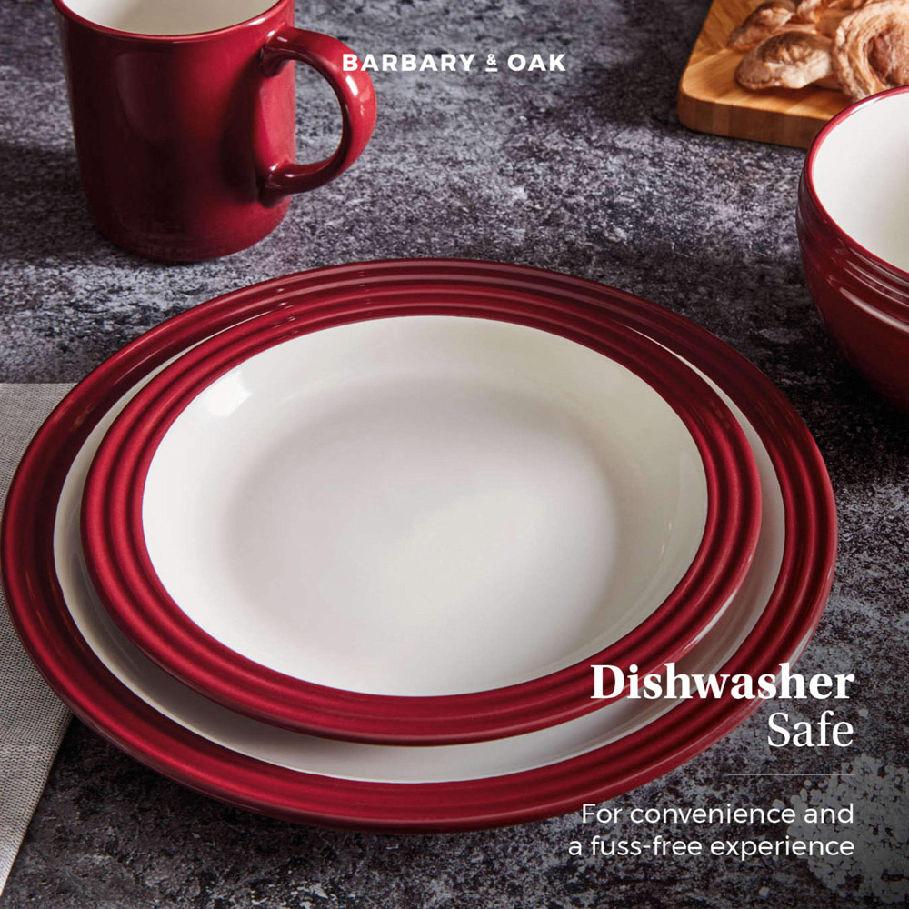 Barbary and Oak Bordeaux Red 16 Piece Dinnerware Image 4