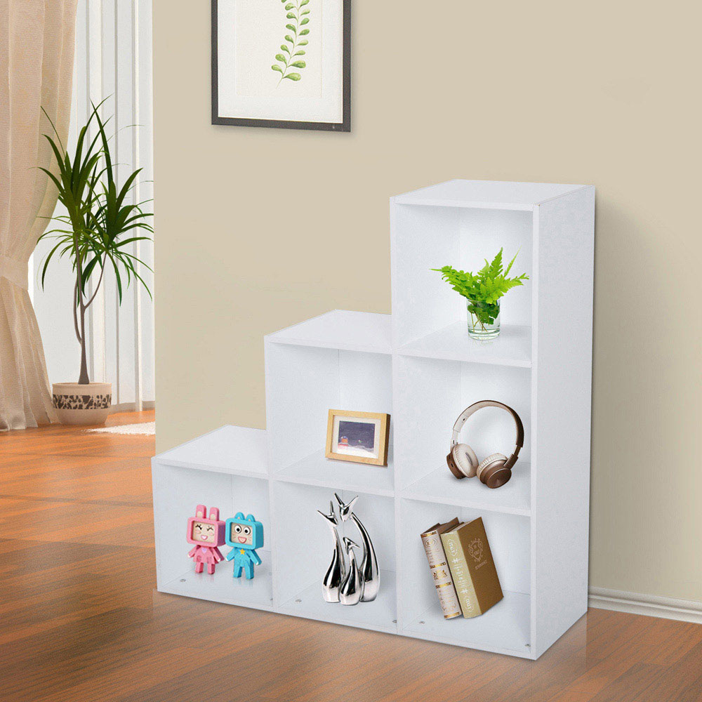 Portland 6 Cube White Bookcase Image 6