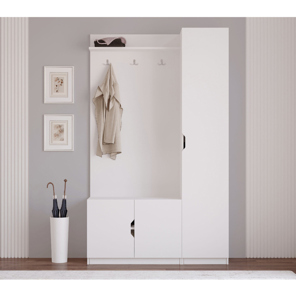 Evu Bergen 3 Door White Hallway Unit Image 3