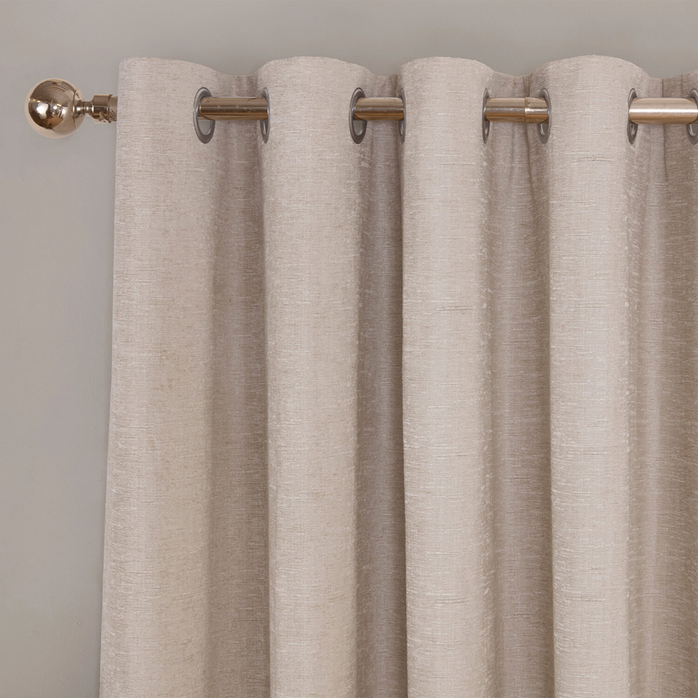 Delphine Chenille Blackout Curtain Ivory 229cm Image 2