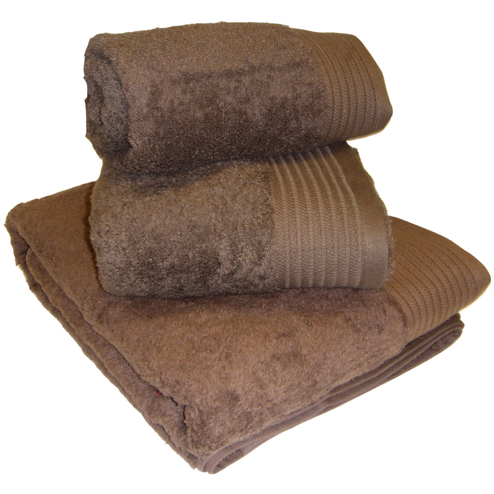 Rapport Home Chatsworth Super Soft and Absorbent Cotton Brown Bath Sheet Image 1