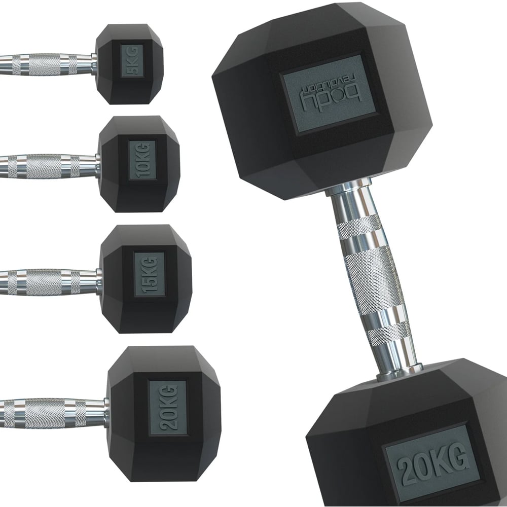 Body Revolution Hex Dumbbell Set 40kg 2 Pack Image 1