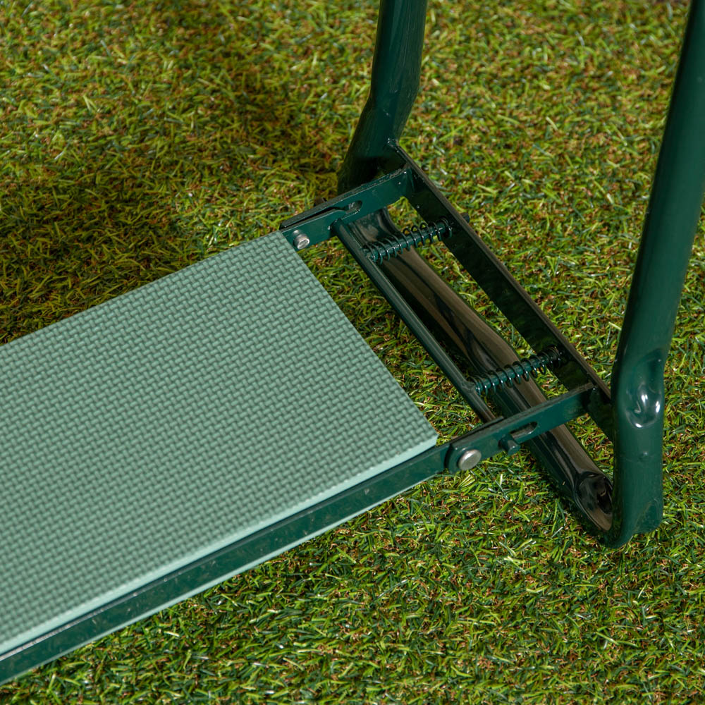Samuel Alexander Green Garden Kneeler Chair with Detachable Tool Bag Image 7
