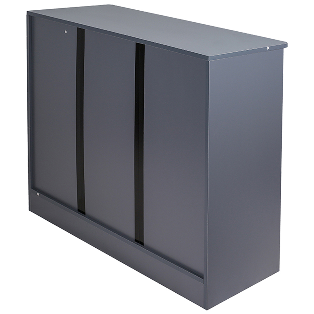 H&O Direct 4 Shelf Grey Modern Sideboard Cube Storage Unit Image 3