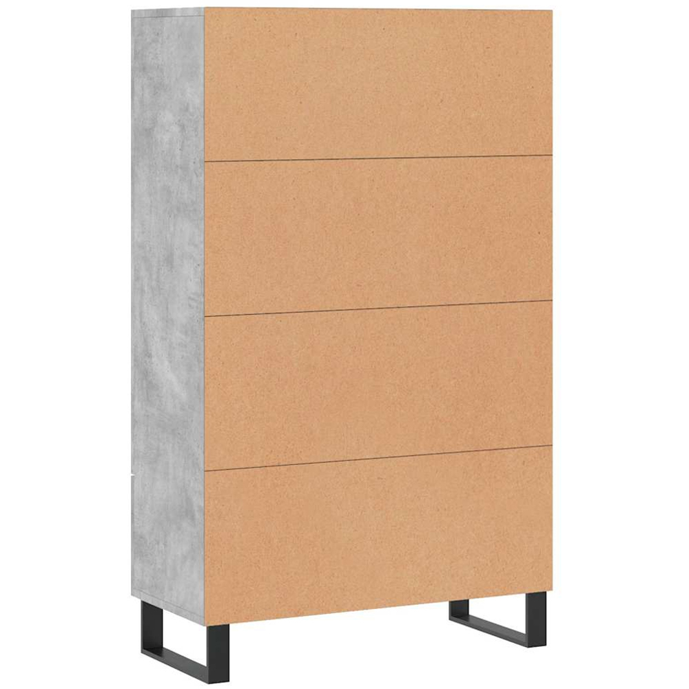 vidaXL 2 Door Single Drawer Concrete Grey Highboard Image 8