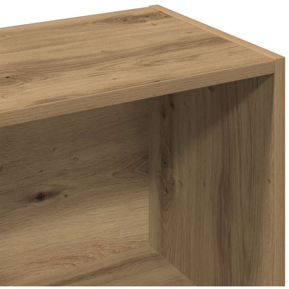 vidaXL 2 Door 7 Open Shelf Artisan Oak Storage Cabinet Image 4
