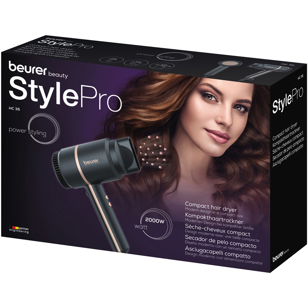 Beurer HC35 Compact Black Pro Hair Dryer 2000W Image 2