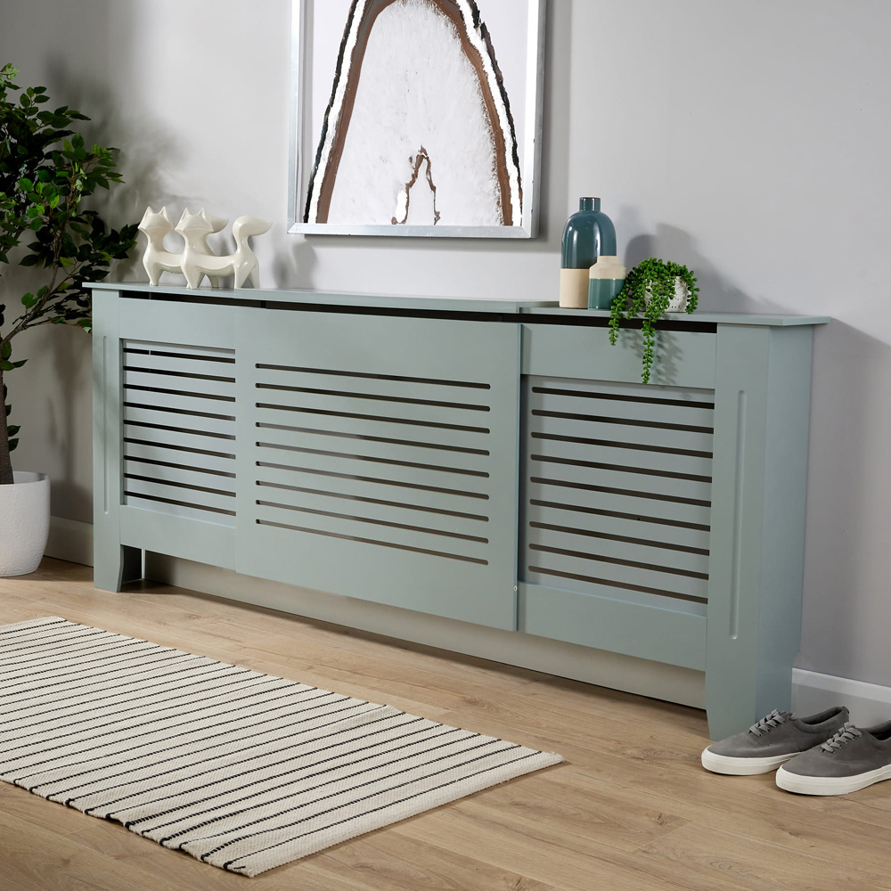 Home Source York Grey Radiator Cover Extendable Image 2