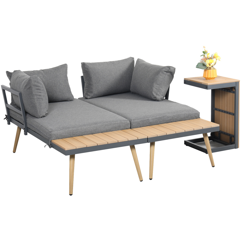 Outdoor Living Belmont 3 Seater Metal and Contemporary Poly-Wood Sectional Corner Garden Set Image 5