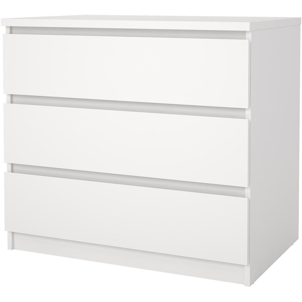 Florence Naia 3 Drawer White Chest of Drawers Image 4