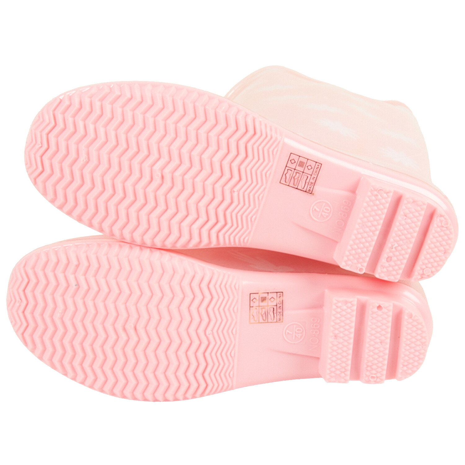 Dusty Pink Pattern Wellingtons - Pink / Size 4 Image 4