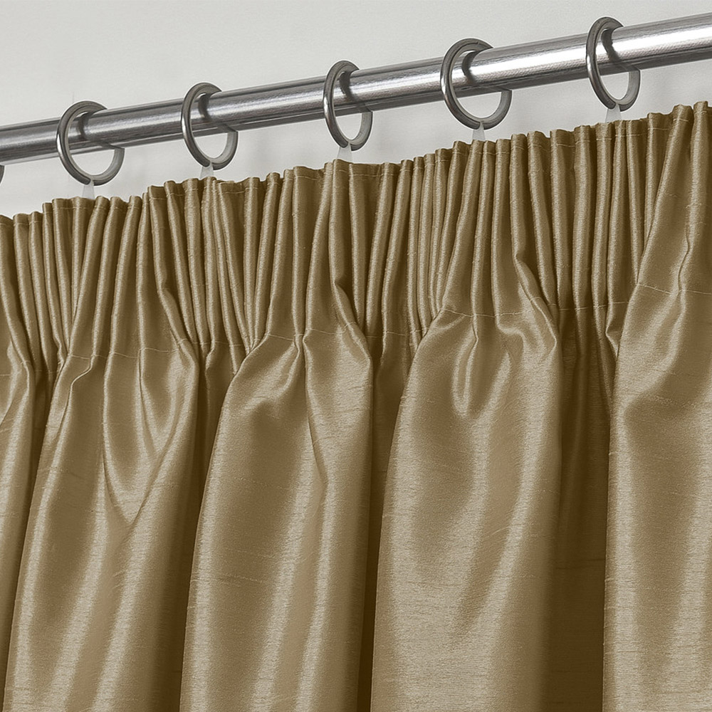 Intimates Faux Silk Latte Curtains 168 x 229cm Image 2