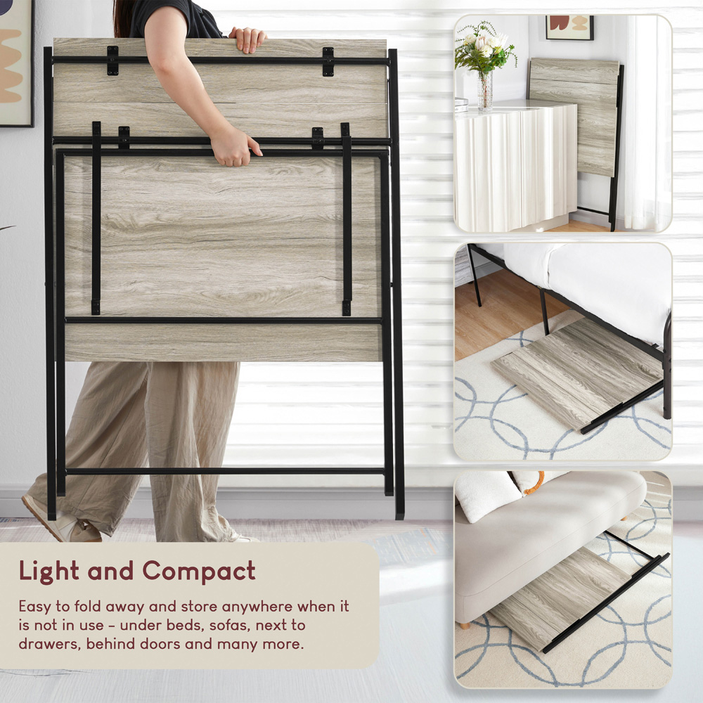 Vida Designs Brooklyn Grey Foldable Computer Desk Image 5