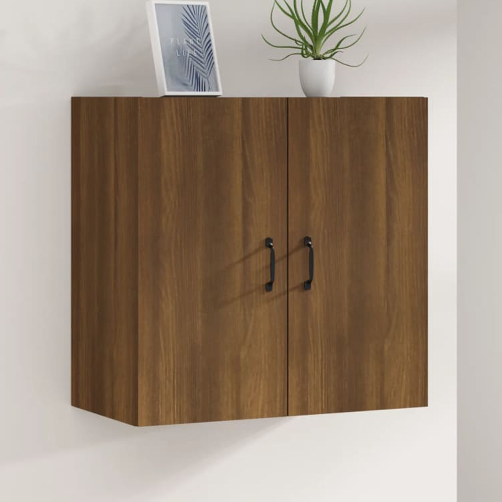 vidaXL 2 Door Brown Oak Wall Cabinet Image 1