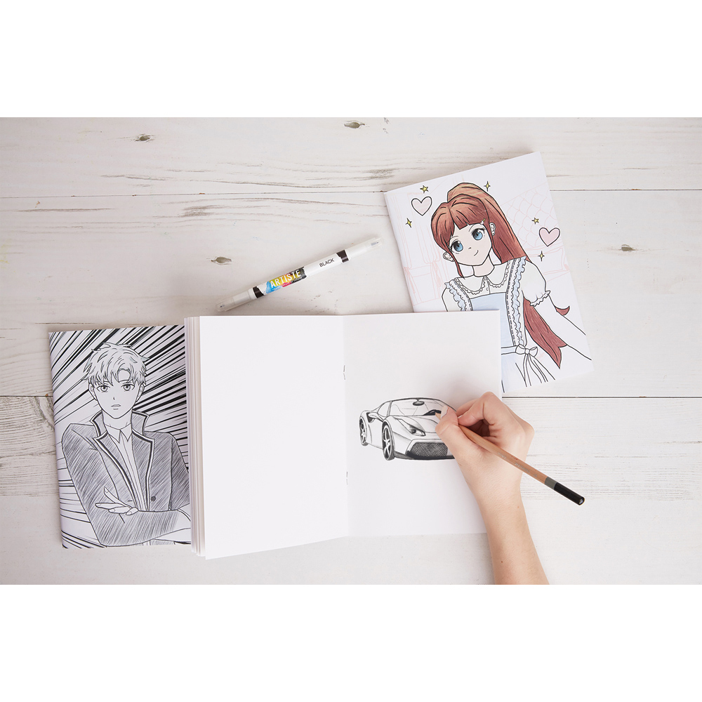 Docrafts Artiste A4 White Manga Sketchbook 3 Pack Image 2