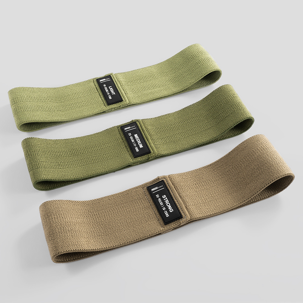 Phoenix Fitness Pastel Green Fabric Resistance Band 3 Pack Image 2