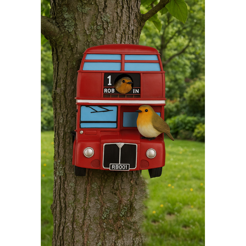 Avilo London Bus Design Bird House Image 4