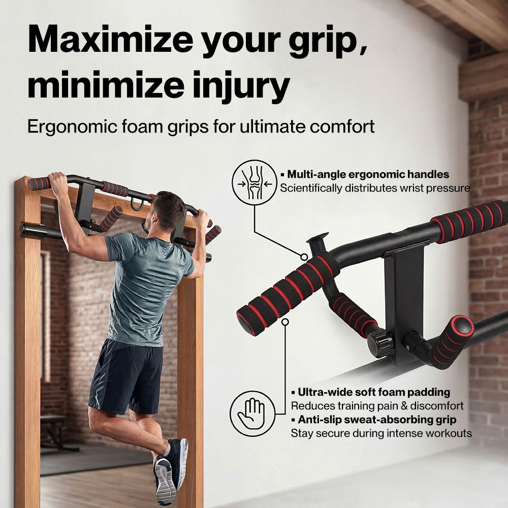 Traderight Centra Doorway Pull Up Bar with Resistance Band 200kg Image 5