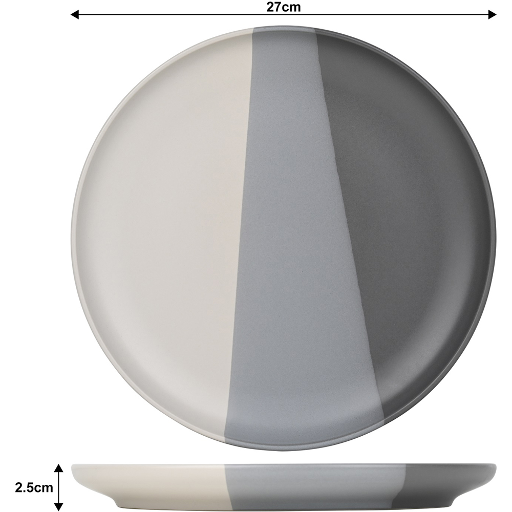 Waterside Dipped Grey Triple Tone 16 Piece Dinner Set Image 3