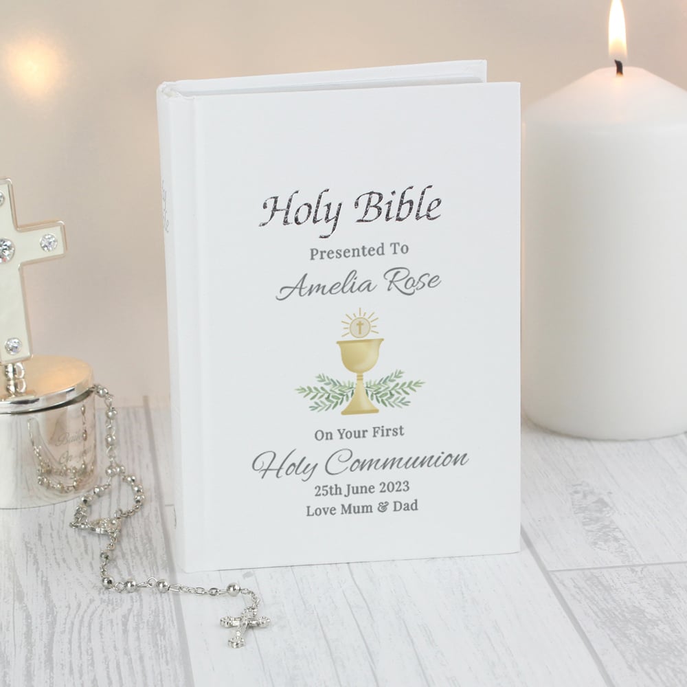 Personalised Memento Personalised First Holy Communion Holy Bible Image 2