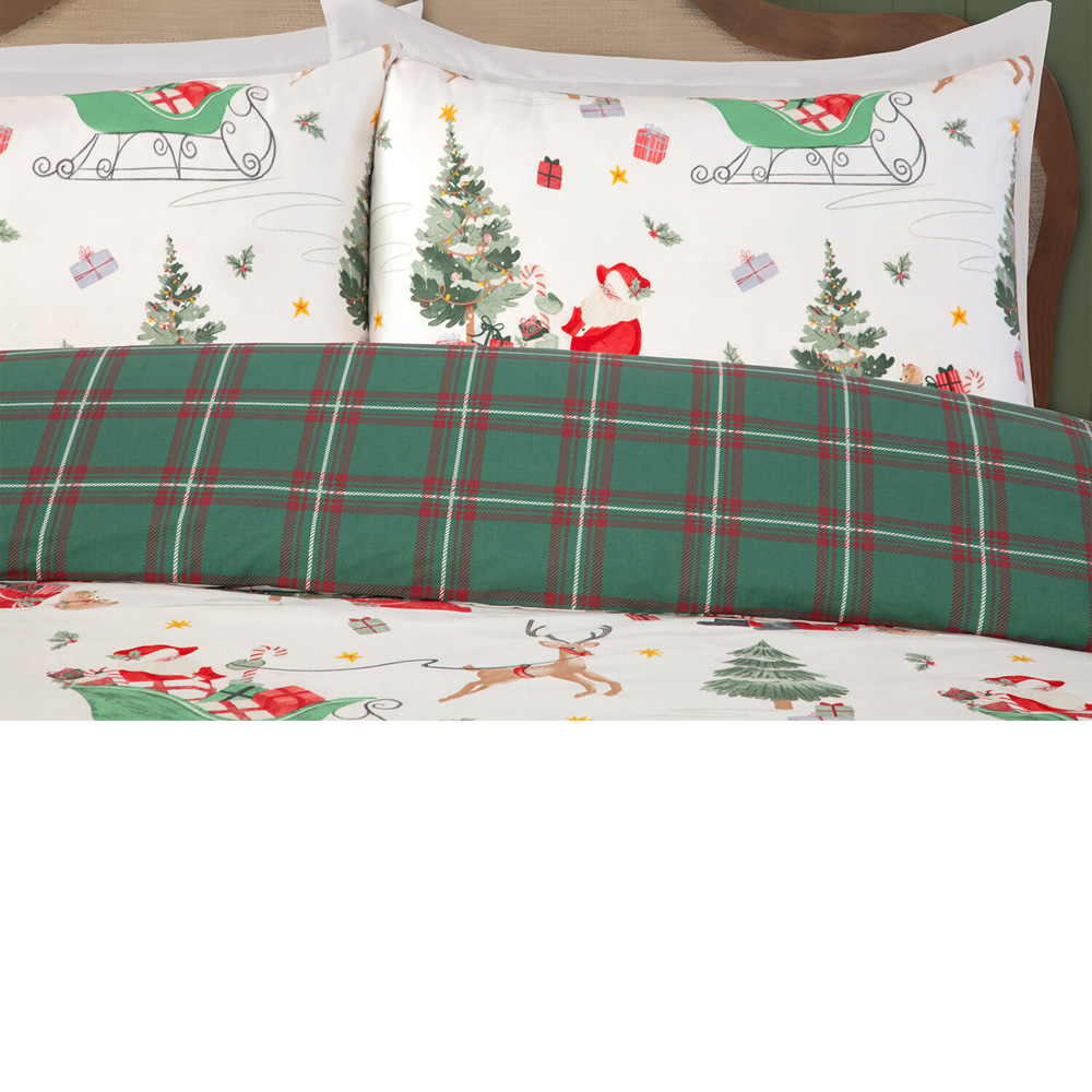 Vintage Santa Duvet Set Superking Image 3
